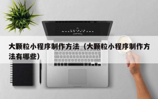 杭州大颗粒小程序制作方法（大颗粒小程序制作方法有哪些）